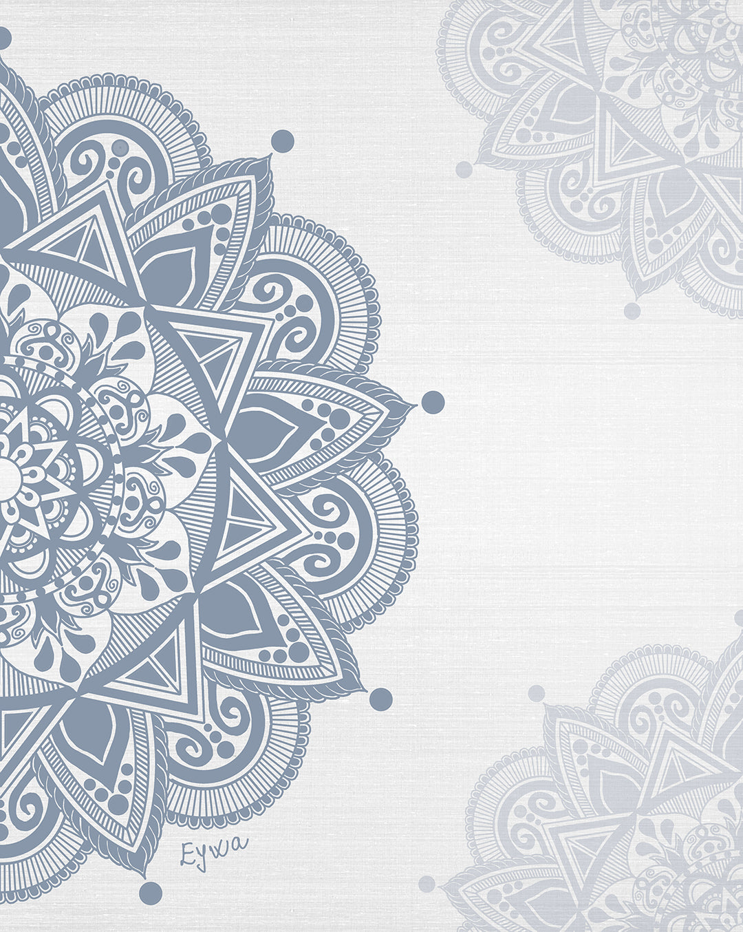 Diptih Prljavo Plava Mandala - Art Print