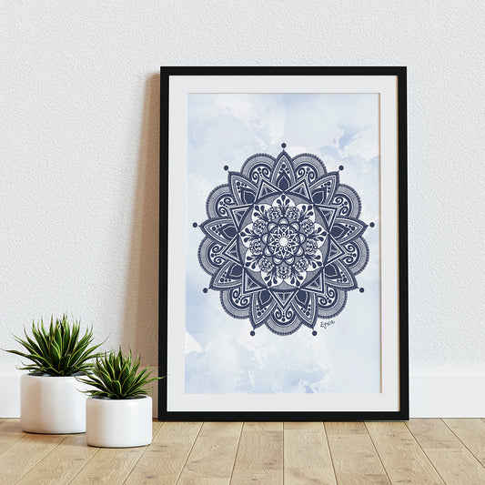 Plava Mandala - Art Print