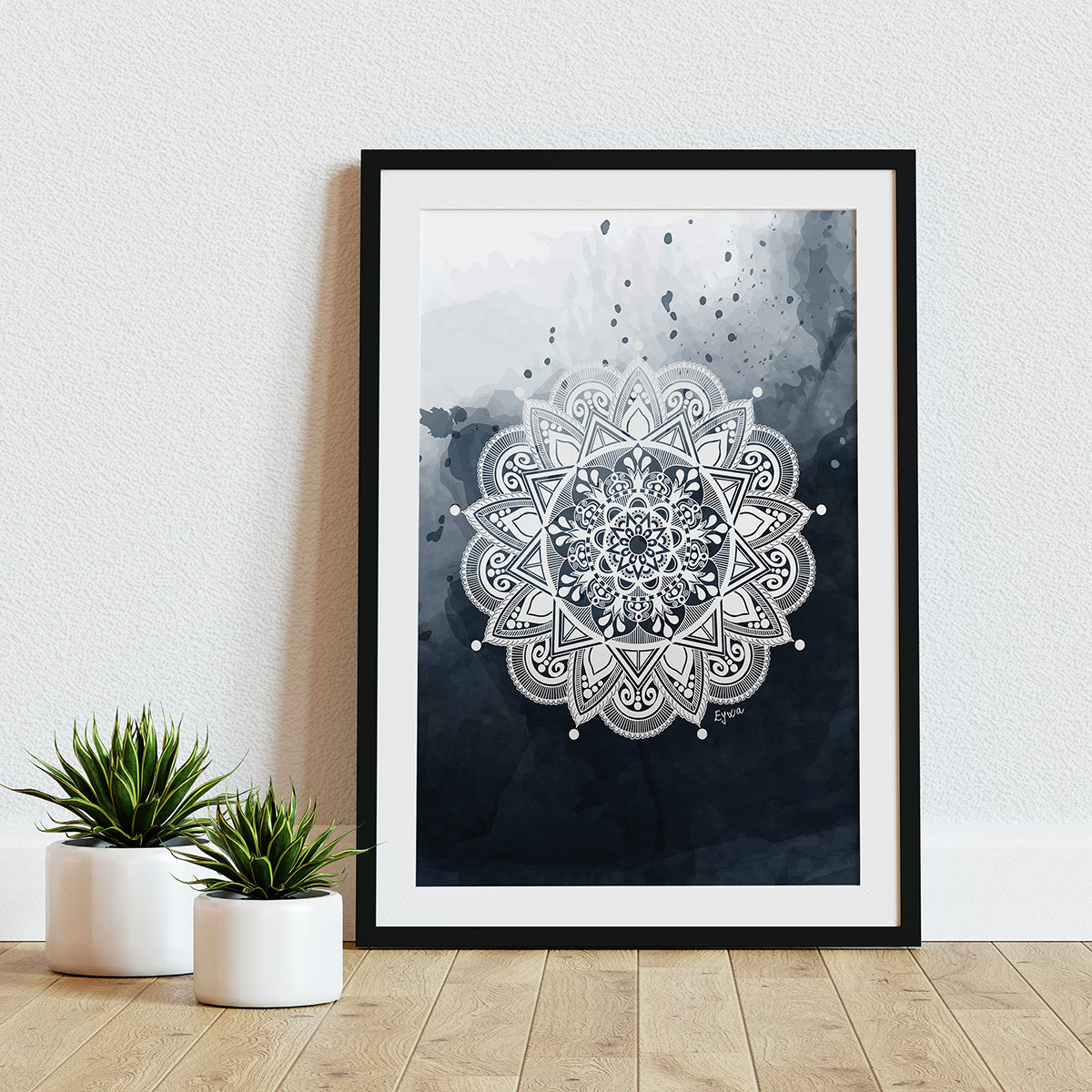 Crno Bijela Mandala - Art Print