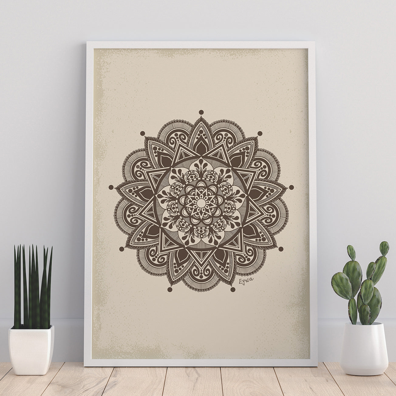 Rustikalno Smeđa Mandala - Art Print