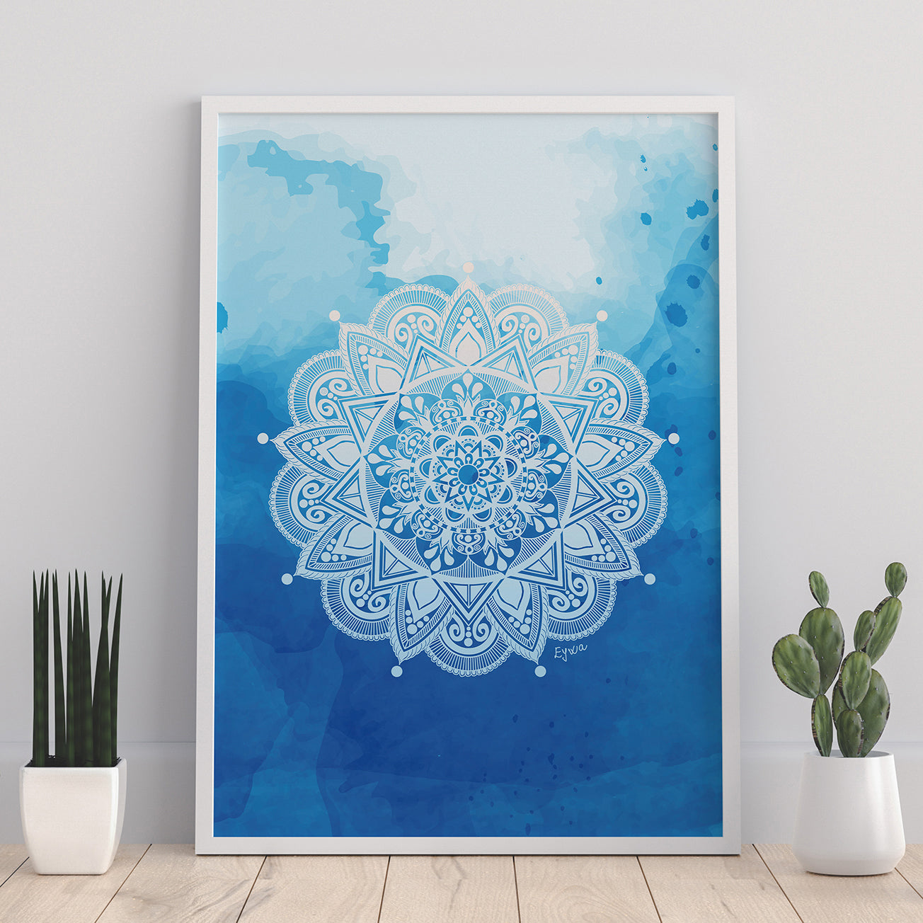 Tamno Plava Mandala - Art Print