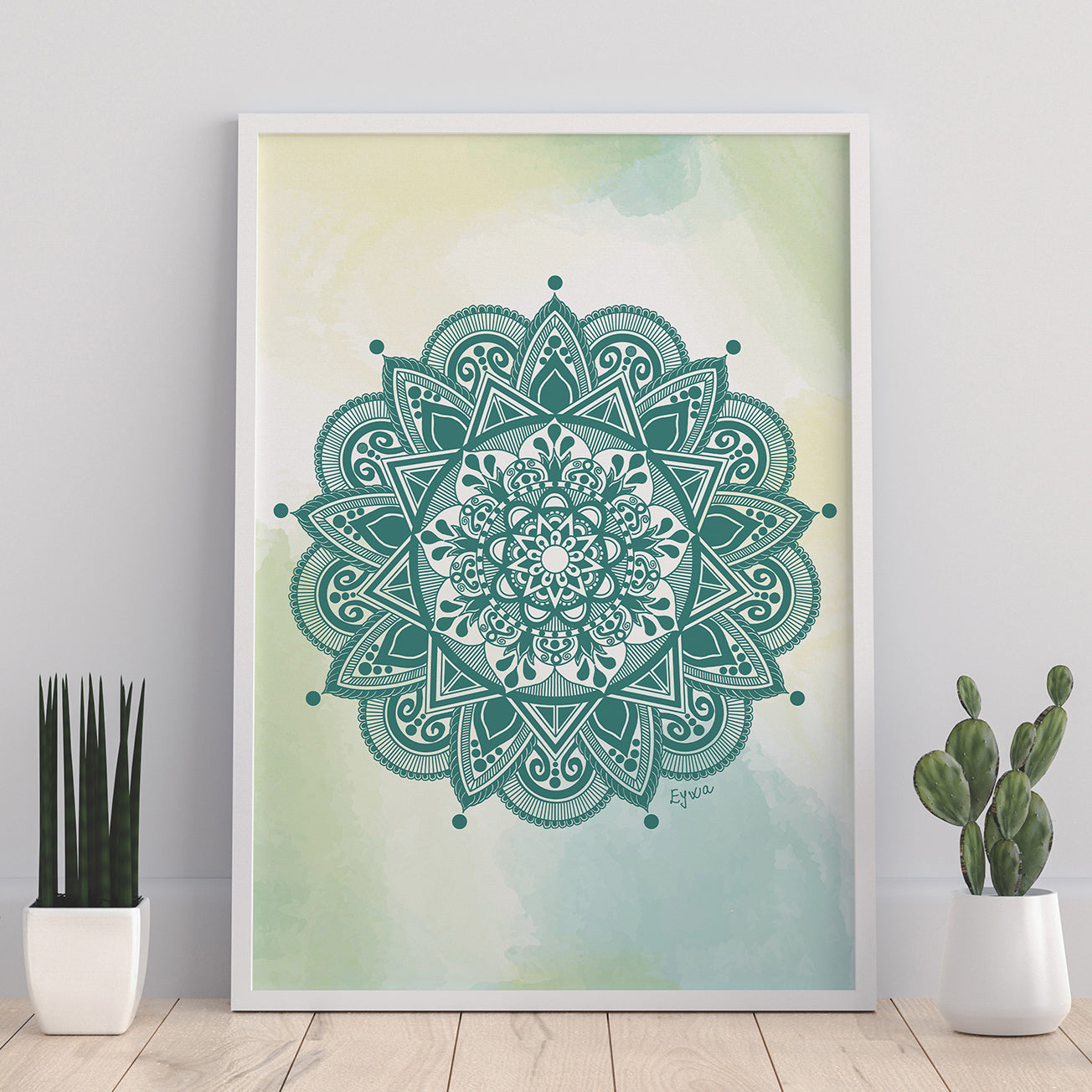 Zelena Mandala - Art Print