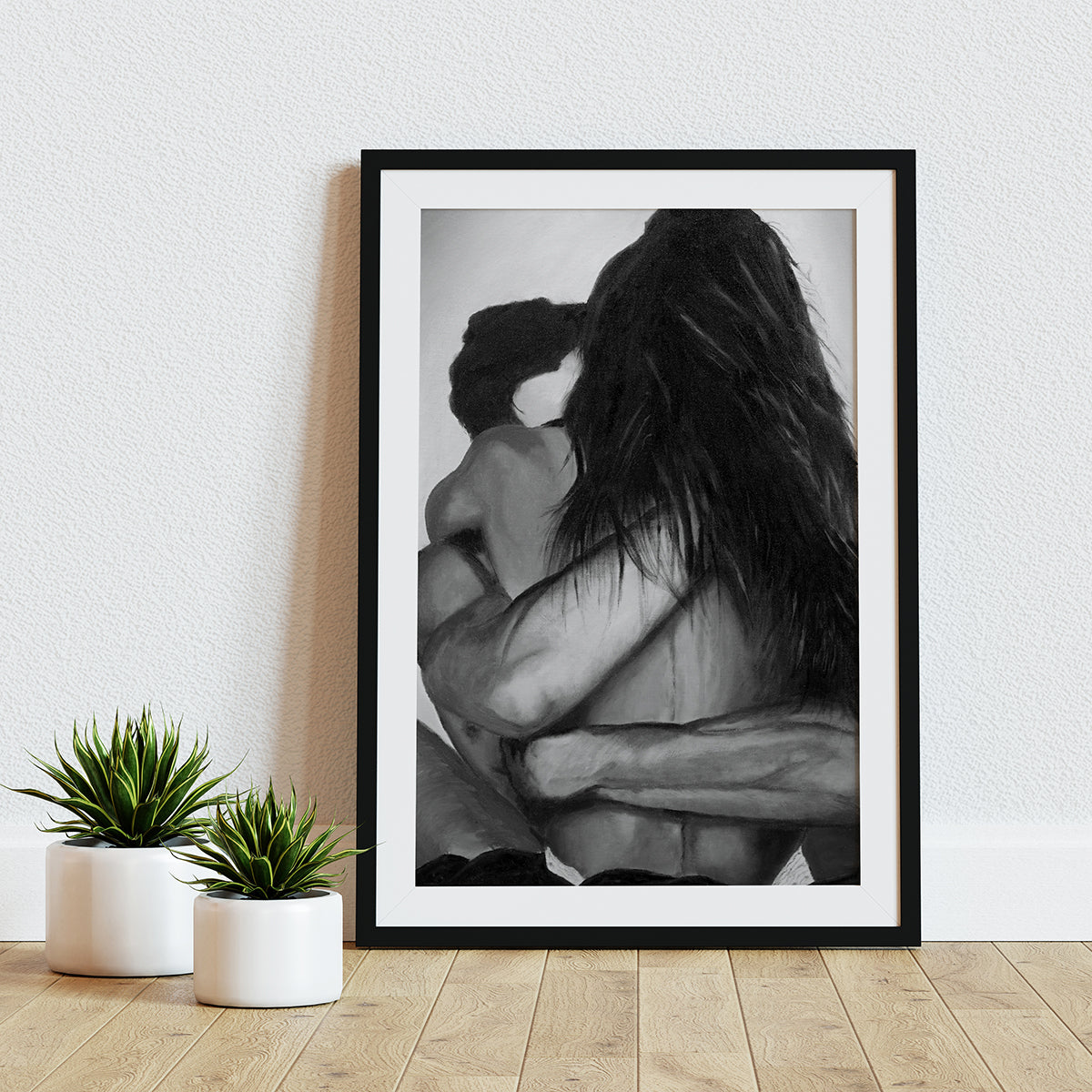 "Safe" - Couples Hugging - Art Print