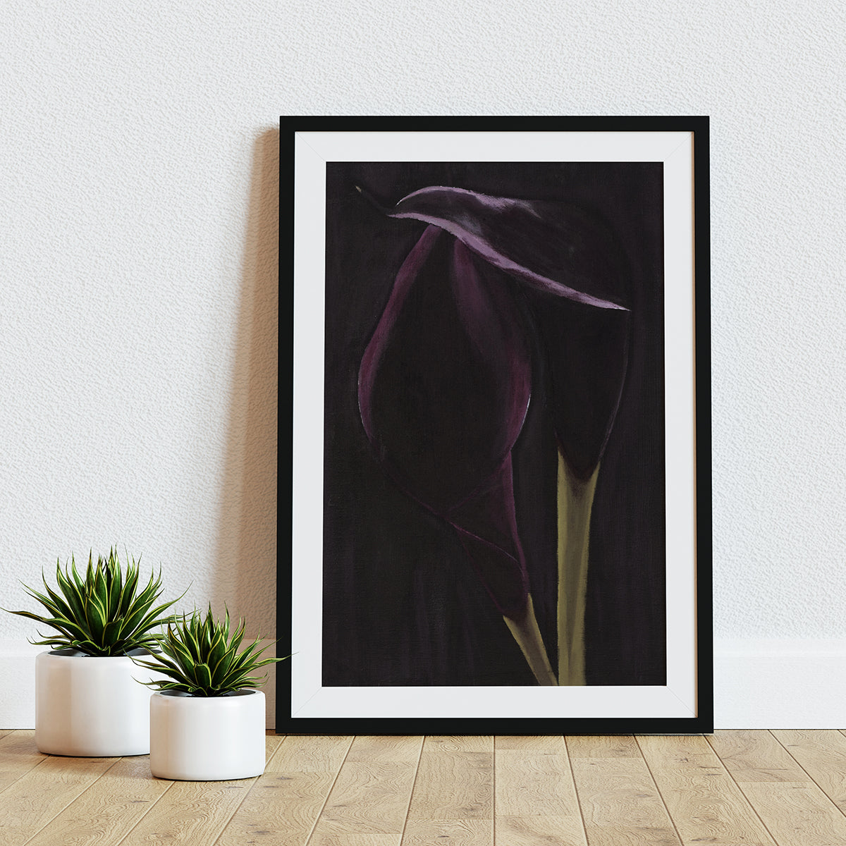 Ljubičasta Kala Lily Art Print