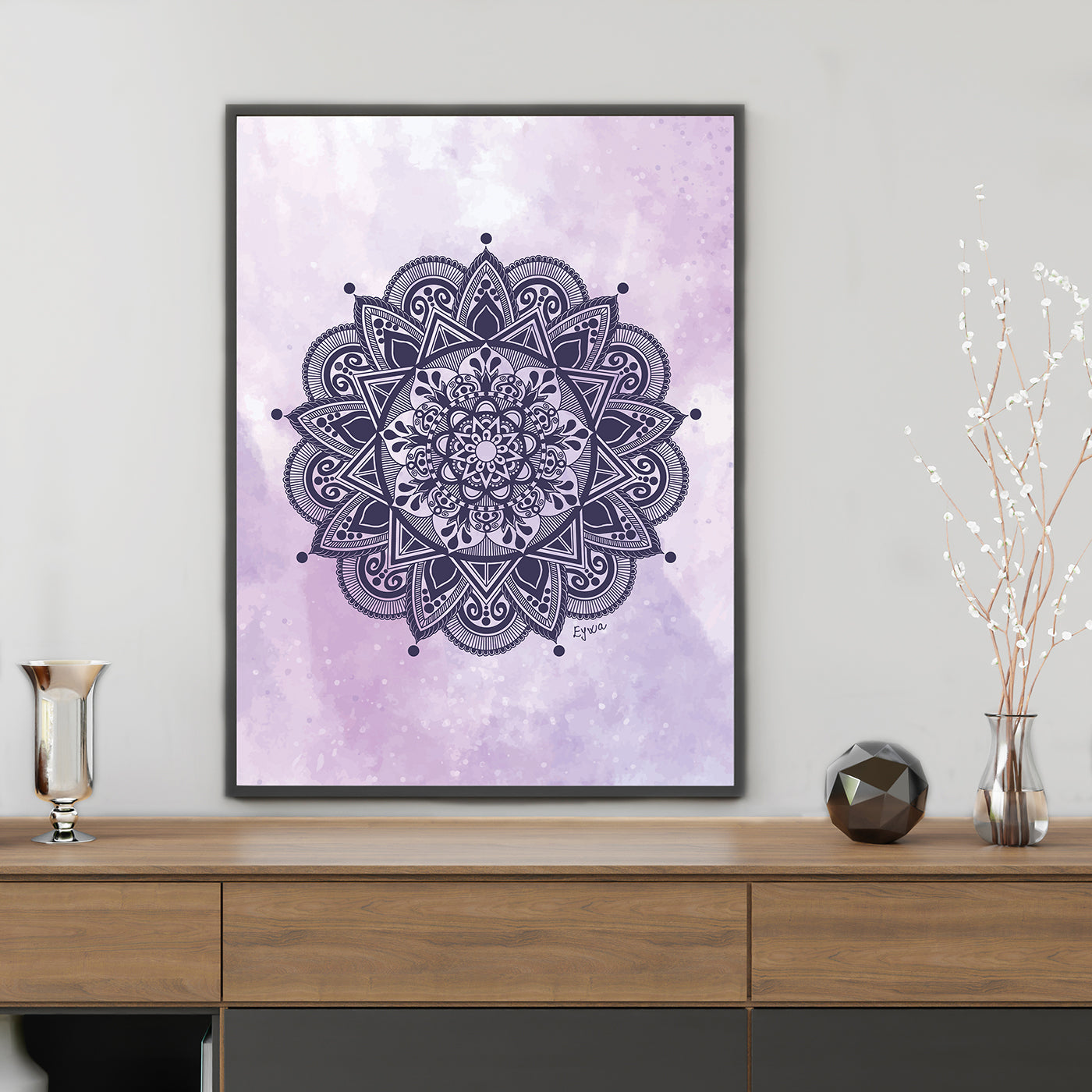 Ljubičasta Mandala - Art Print