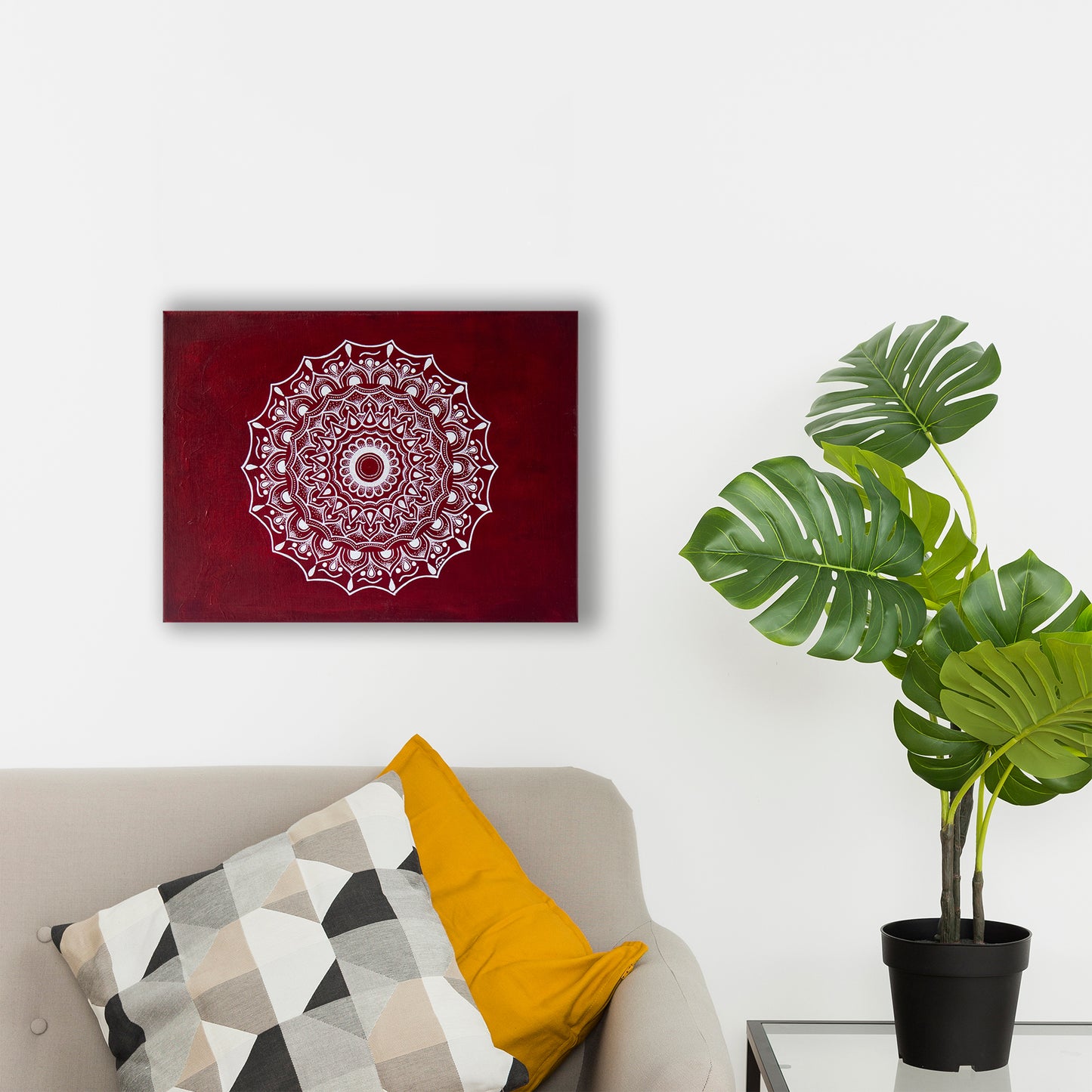 Red and White Mandala