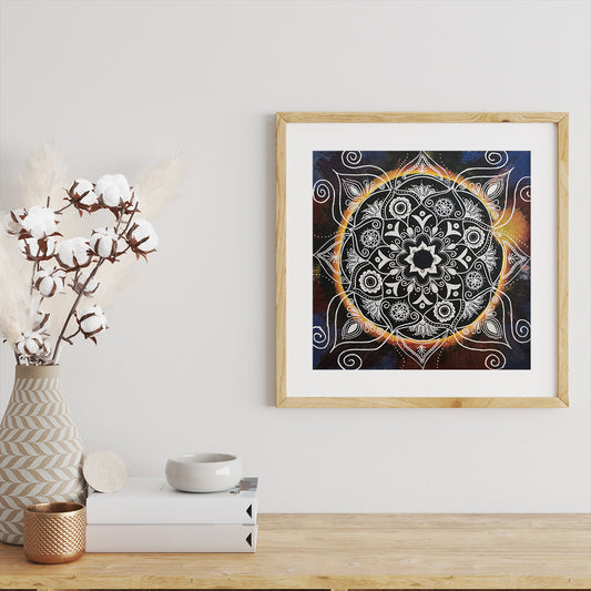 Cvjetna Mandala Kvadratna - Art Print