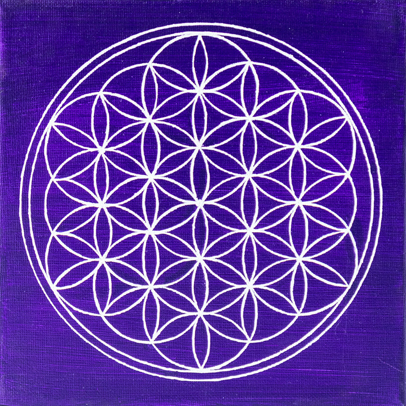 Small Purple Mandala "Flower of Life"