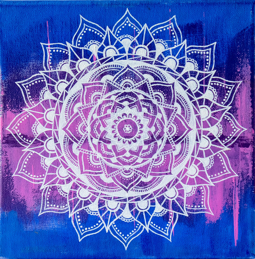 Small Blue and Pink Mandala