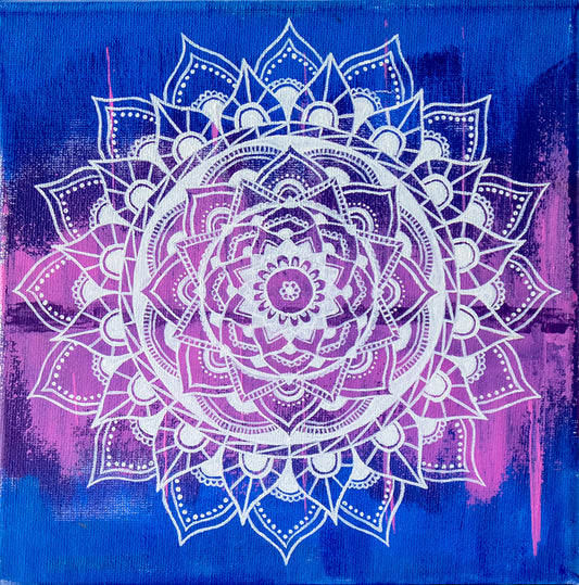 Small Blue and Pink Mandala