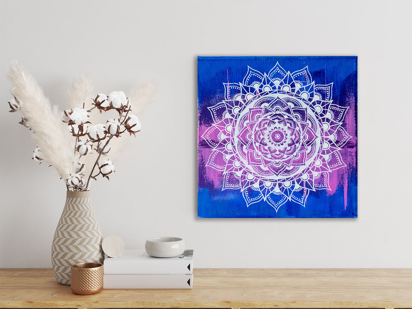 Small Blue and Pink Mandala