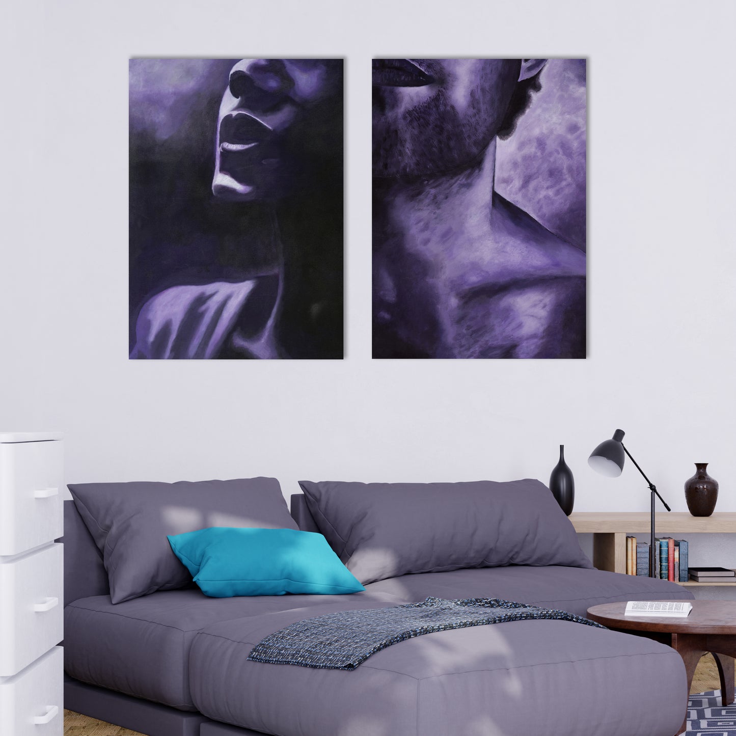 Violet Series "Body Parts" - Diptych 2