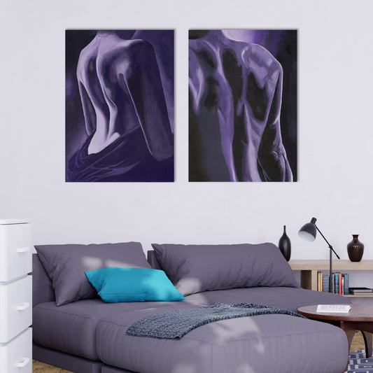 Violet Series "Body Parts" - Diptych 1 