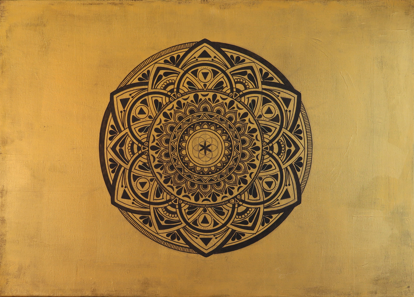 Gold and Black Mandala