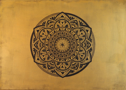 Gold and Black Mandala