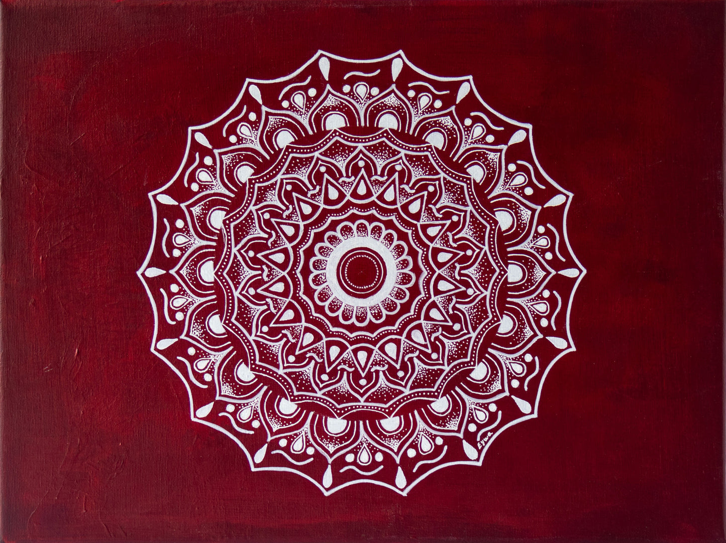 Red and White Mandala