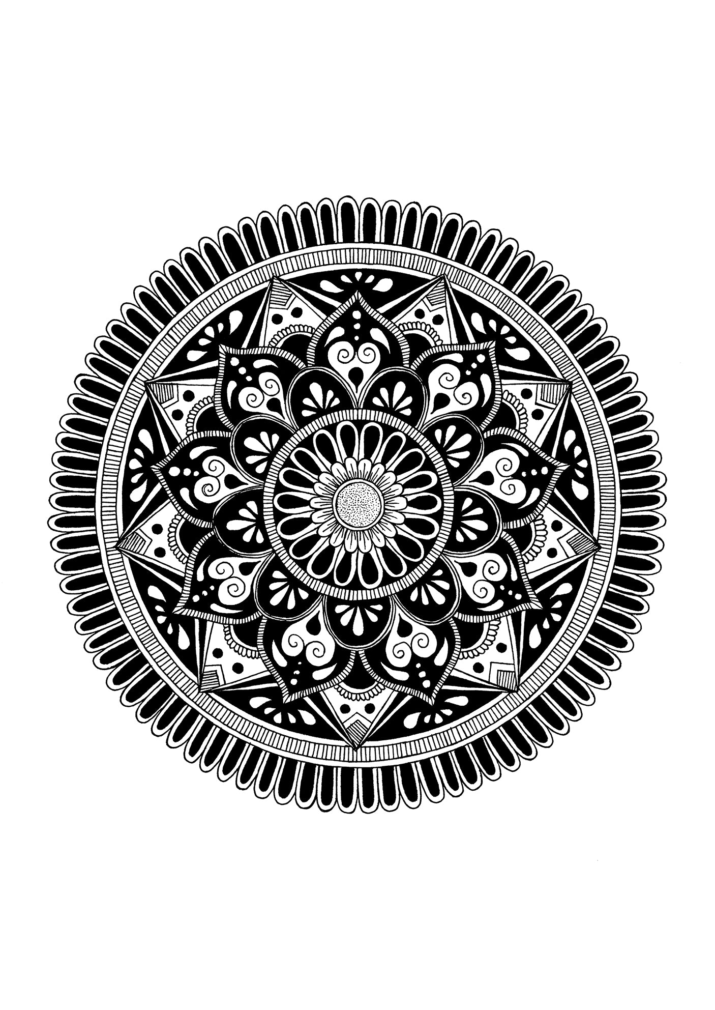 Crna Mandala M1 - Art Print