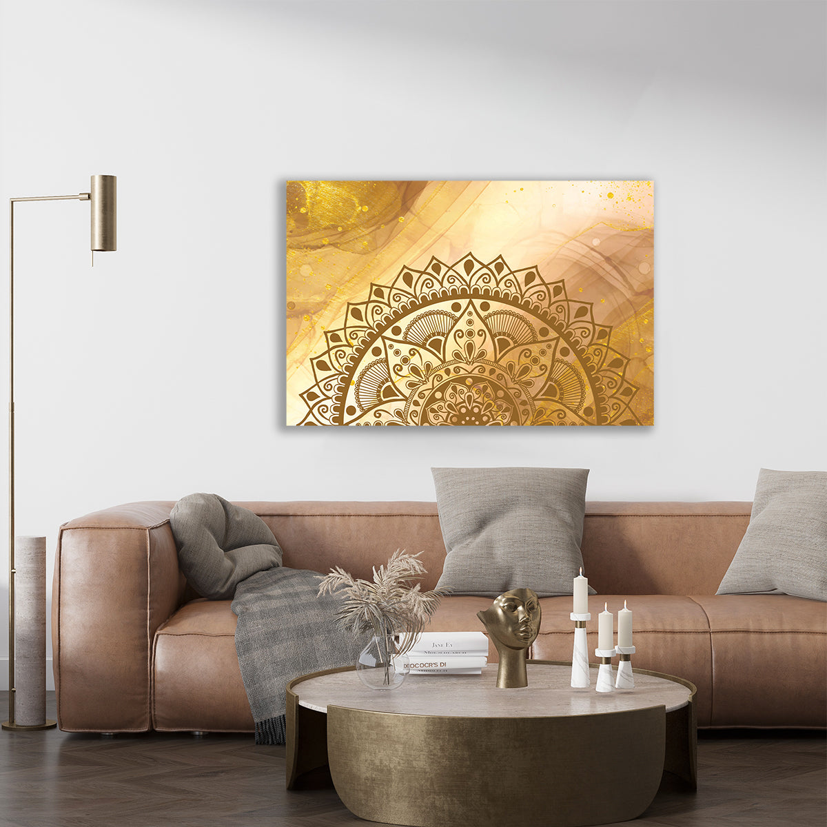 Zlatno Smeđa Mandala - Art Print