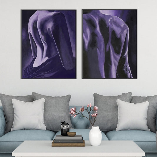 Violet Series "Body Parts" - Diptych 1 Art Print