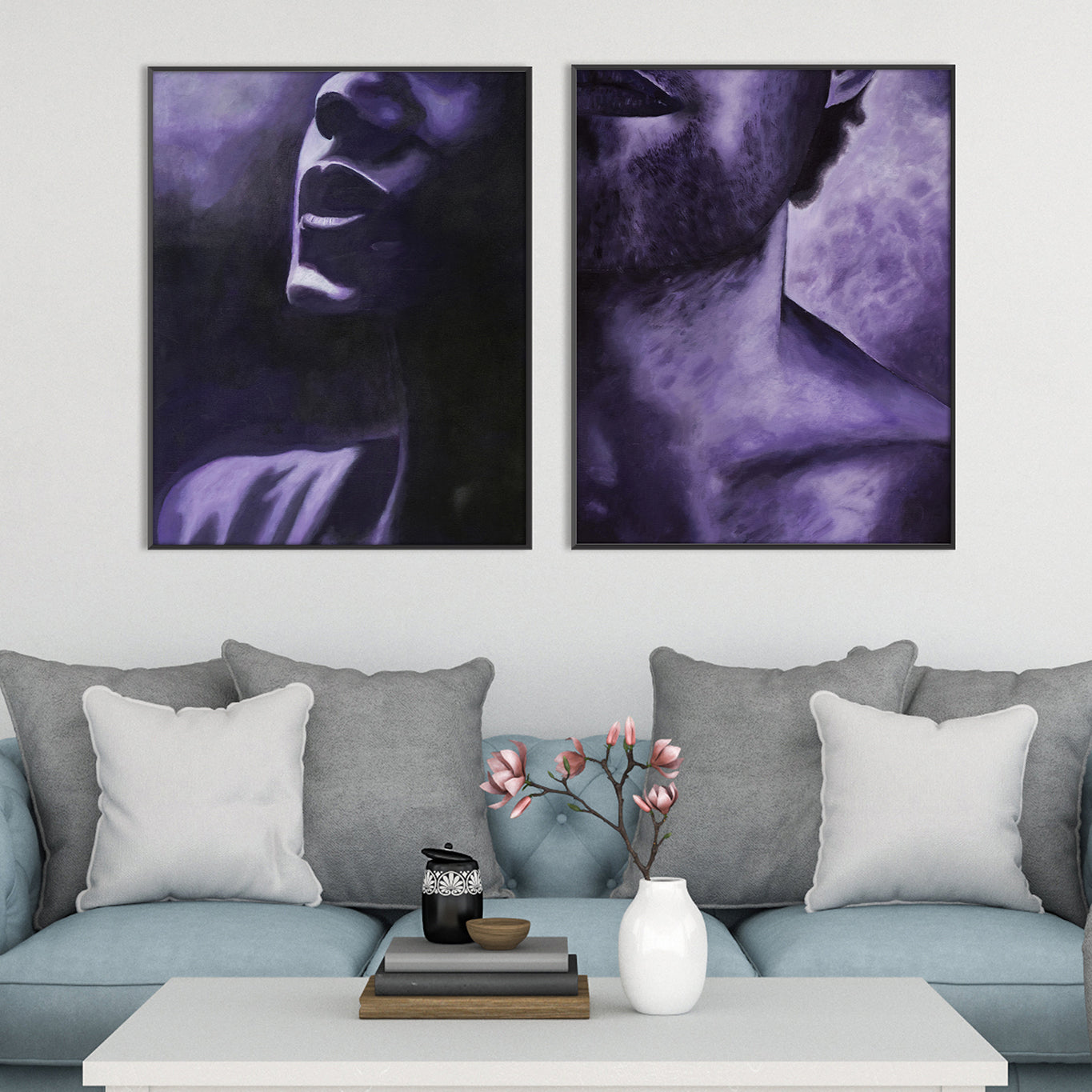 Violet Series "Body Parts" - Diptych 1 Art Print