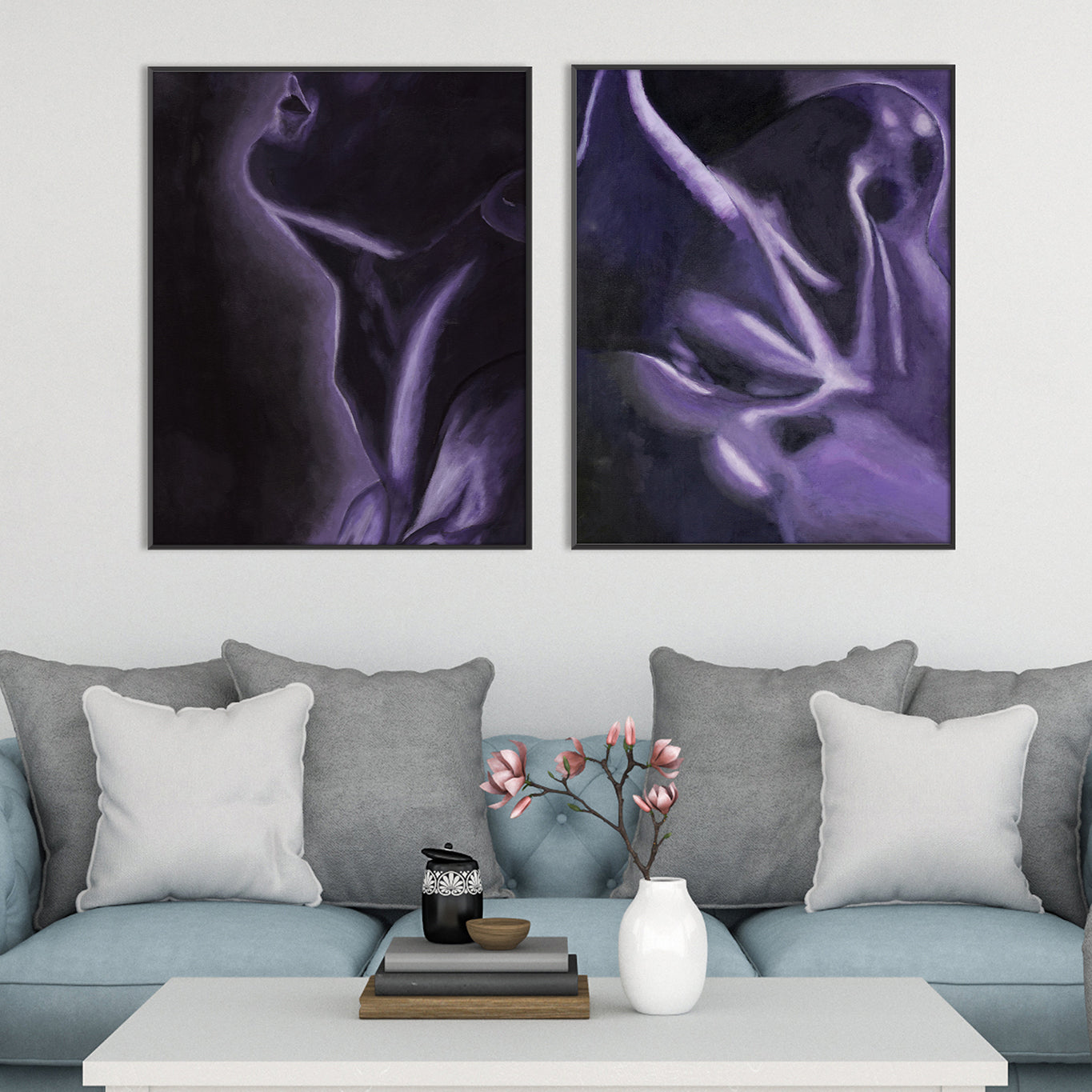 Violet Series "Body Parts" - Diptych 3 Art Print